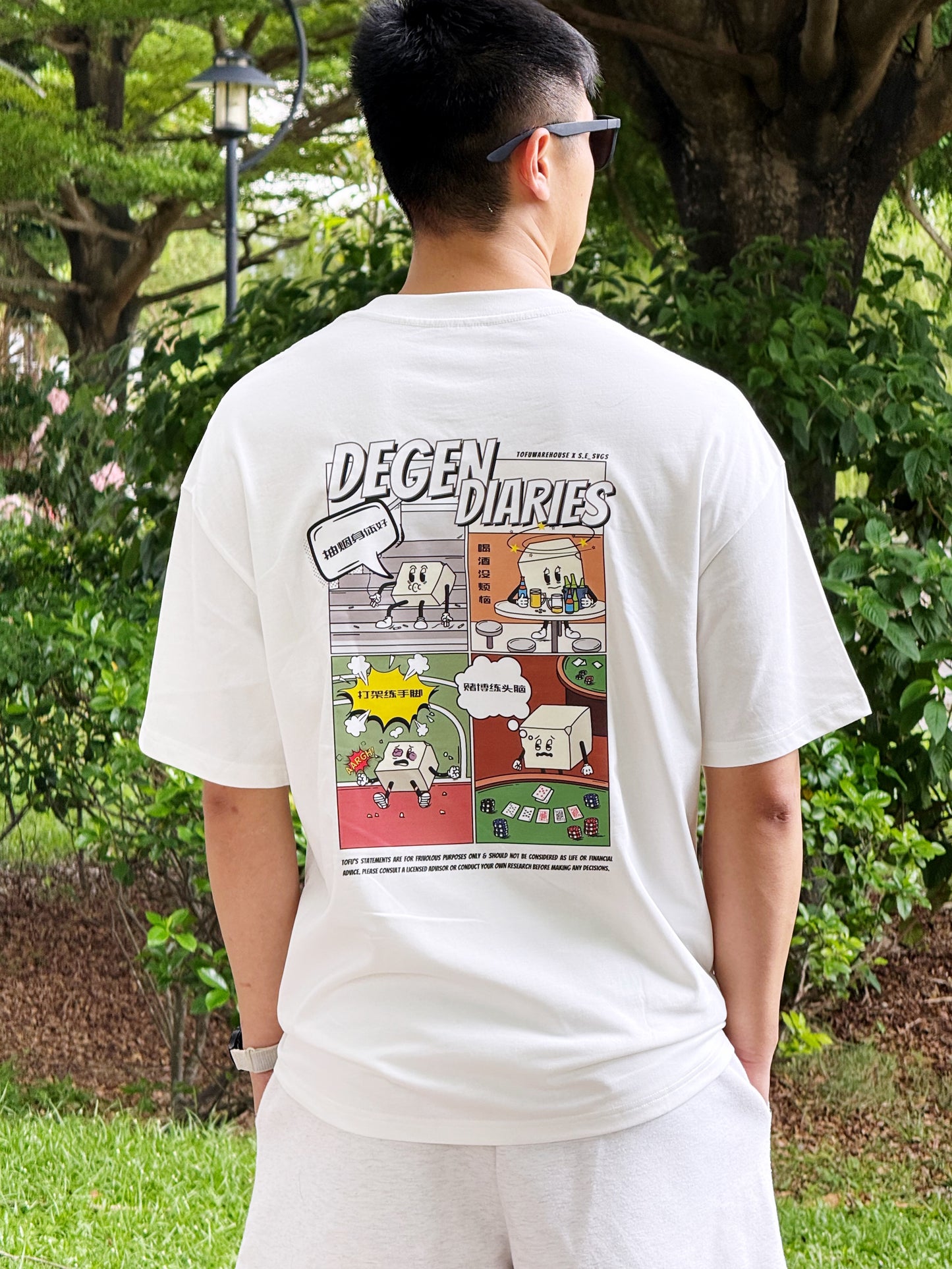 Degen Diaries Oversized T-Shirt (White)