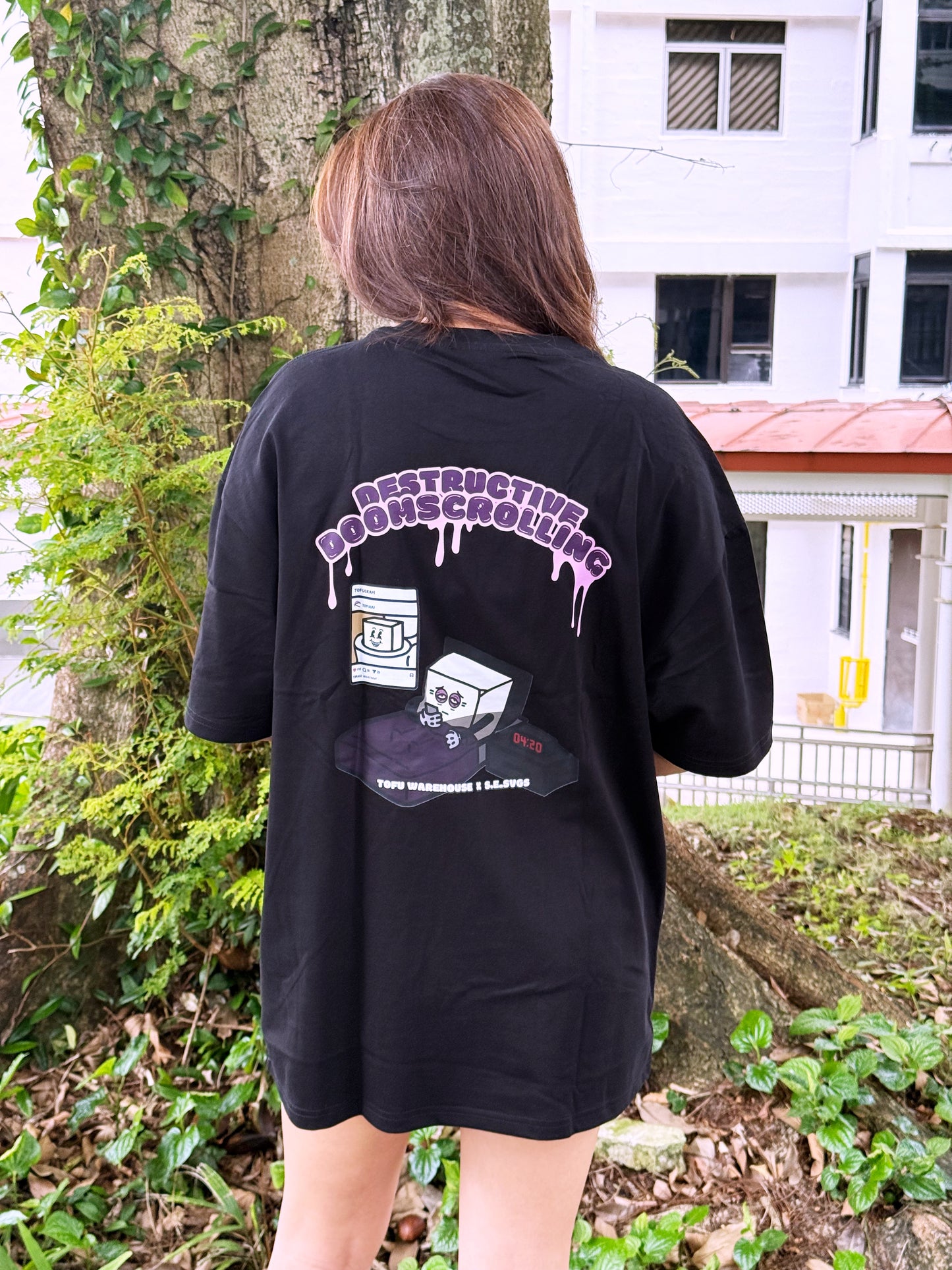 Destructive Doomscrolling Oversized T-Shirt (Black)