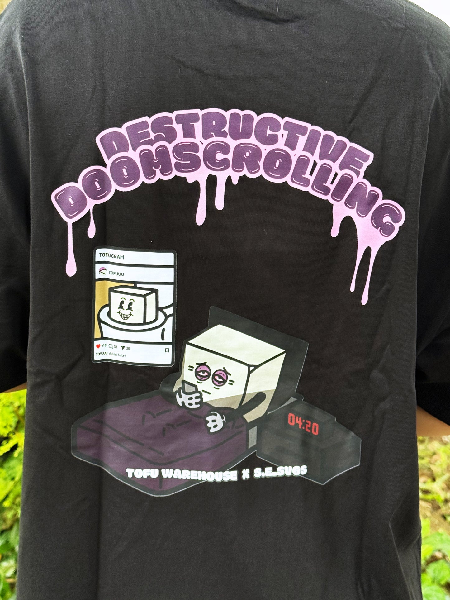 Destructive Doomscrolling Oversized T-Shirt (Black)