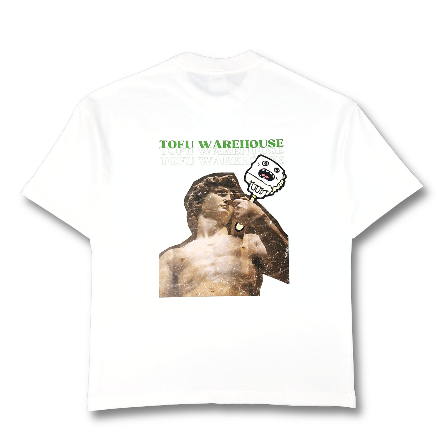 David Eats Tofu Oversized T-Shirt (White)
